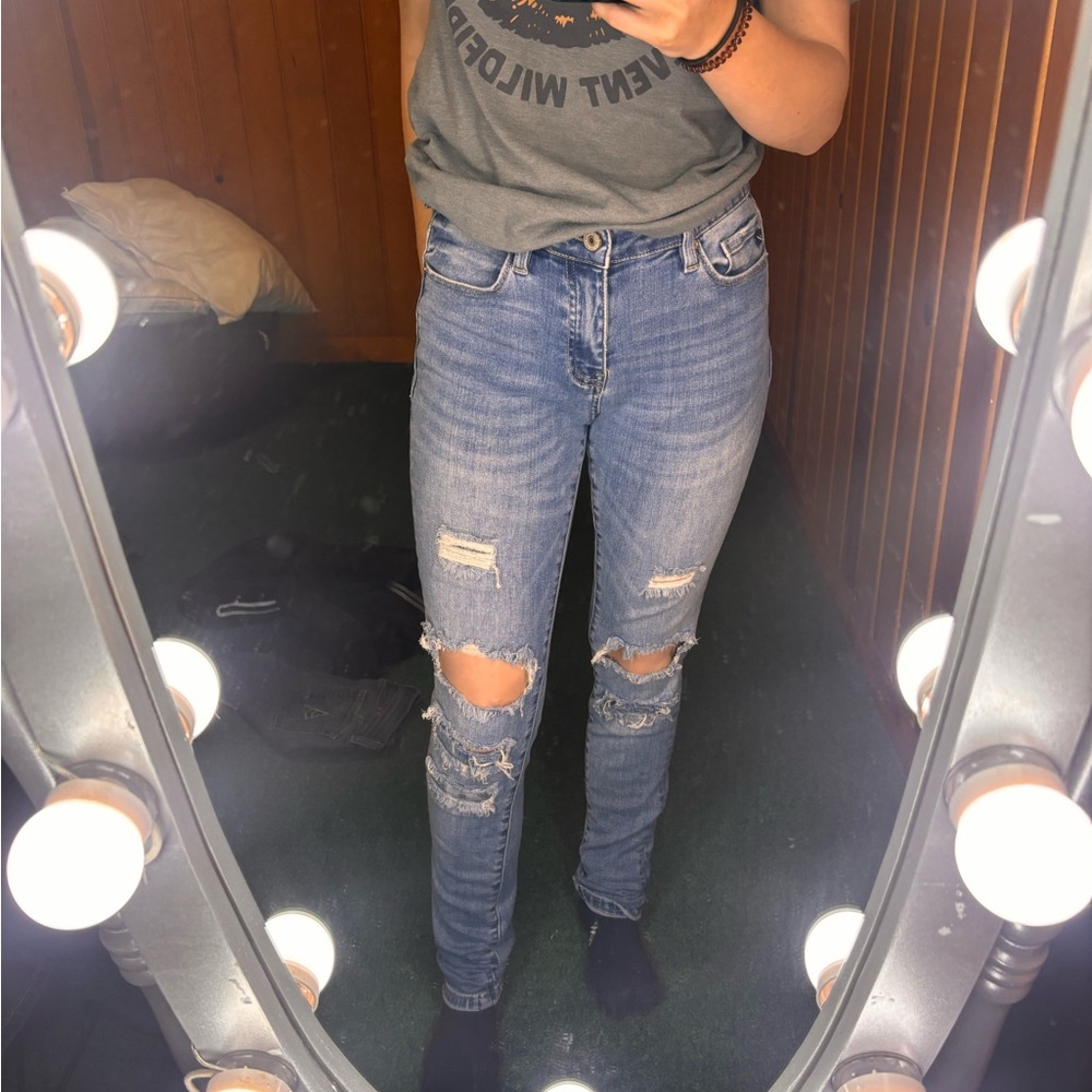 KanCan Light Blue Distressed Skinny Jeans